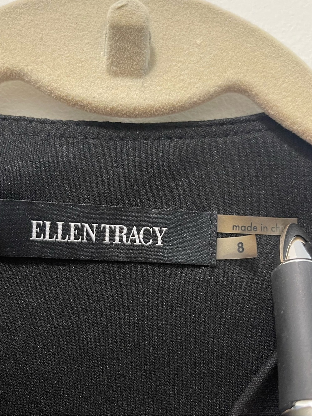 Ellen Tracy Black Sleeveless Zip Front Midi A-Line Dress - Picture 8 of 9